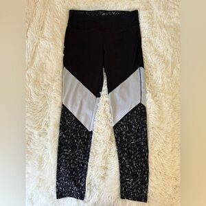 Athletic Collection Women’s Black White Gray Leggings Size: Large